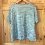 Alfred Dunner  textured metallic pastel floral knit top size large Photo 6