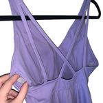 Unbranded purple athletic strappy cross back mini tennis dress Photo 2