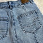 American Eagle High Rise Denim Skirt Button Fly Photo 3