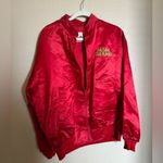 American Vintage Vintage Betty Boop Satin Bomber Jacket Sz Medium Oversized Red Photo 2