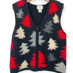 Susan Bristol Vintage | M | Womens Wool Sweater Vest Christmas Tress Winter Photo 0