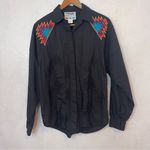 Wrangler Vintage  Authentic Country Cowgirl Western Button Up Top Shirt Size M Photo 2