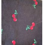 7th Avenue Design Studios Cherry Print Straight Skirt XS Black Photo 3