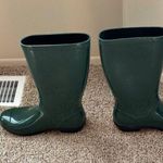 UGG  Shaye Tall Green Rain Boots Waterproof  Size 7 Has Inscription On Right Boot Photo 11