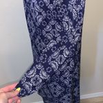 Tacera  blue patterned stretchy midi dress Photo 4