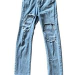SheIn  High Waist Ripped Raw Hem
Mom Jeans Photo 0