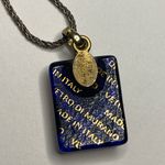 Murano Glass Pendant Necklace 925 Italy Sterling silver chain signed vintage Photo 7