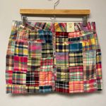 Old Navy  Multicolor Patchwork Plaid Mini Skirt Size 10 Mardi Gras City Chic Photo 5