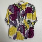 Jane and Delancey  Tropical Leaf Print Loungewear Top and Pant Set, Sz Large Photo 6