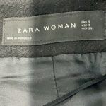 ZARA  Black Wool Blend Faux Fur Jacket Vest Pockets Women Size Small S Oversized Photo 8