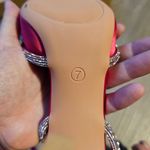 Elisabet Lang Size 7 Barbie Pink and Rhinestone Diamond Strappy Heels Photo 4