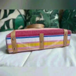 Women’s Multicolor‎ Striped Beach Bag Pink Photo 4