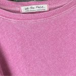 We The Free  People CC tee barbie pink raglan raw hem cropped top distressed Photo 2