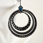 Premier Designs Vintage  Around Town Hoop Earrings with Faux Turquoise Accent Photo 4