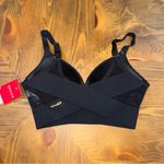 Spanx Black Mesh-panel Sports Bra XS Lightweight Stretch Jersey Athleisure Bra Photo 6