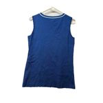 Pendleton  Top Dark Blue Stripe Trim Pullover Knit Tank Blouse Womens Size Small Photo 4