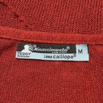 Y2K Rinascimento Babydoll Knit Top M Italian Ruffled Lace Trim Burgundy Red Bows Size M Photo 8