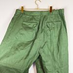 J.Crew  Essential Wide Leg Pant in Linen Kelly Green Trouser Size 8 Photo 7