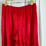 Private Luxuries Pajama Set Size Medium Vintage Red Scarlet 100% Polyester Lace Photo 4