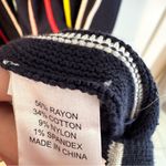 Pearl by Lela Rose Multi Color Knit Maxi Skirt | L Blue Size L Photo 4