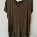 emma's closet Dark Military Green Tunic Top Women's Size Large Modal & Spandex Photo 0