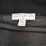 Cotton On  Black Sheer Long Sleeve Mini‎ Dress White Trim Collared Small Photo 3