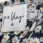 Princess Polly  McLeod Blue Floral Drawstring Ruched Halter Ruffle Mini Dress Photo 5