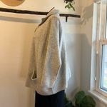 Look By M Gray Knit Soft Oversized Open Style Cardigan Sweater Pockets One Size White Size L Photo 3