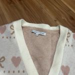 Celebrity Pink  Cream and Pink Nordic Cardigan Sweater Size Medium Photo 1