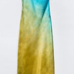 ZARA Asymmetrical Satin Effect Tie Dye Dress Photo 1