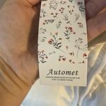 Automet Puffer Vest Women White Sleeveless Zip Up Outerwear, Size Small (NEW) Photo 1