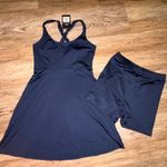 Navy Blue cross back active dress with shorts NWT size:XS❤️🪩 Photo 0