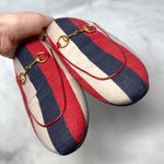 Gucci Princetown Horsebit Striped Canvas Slip On Loafer Mule Flat Shoes 42 Photo 4