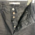 Tractr Black Premium Denim High Rise Wide Leg Button Photo 3