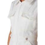 Good American Fit For Success White Denim Short Sleeve Jumpsuit Size Small Photo 3