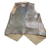 French Connection Silver and Tan Sherpa Lined Arleen Shearling Vest Photo 6