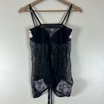 Victoria's Secret Victoria’s Secret Sexy Black Lace One Piece Babydoll Dress Photo 3
