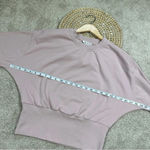 Athleta Retroterry Crewneck Sweatshirt Cropped Longsleeve in Smoked Mauve Pink M Photo 14