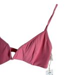 l*space L* Helena Guava Pink V-Wire Triangle Bikini Swimsuit Top Size Large Photo 4