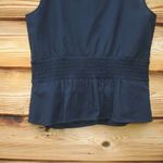 Akris Punto NWOT Blue Smocked Cotton Blouse Top Photo 4