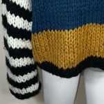 BLANK NYC Wool Mix Crochet Multicolor Colorblock & Striped Chunky Sweater Photo 10