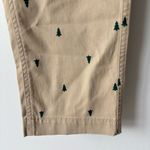 J.Crew  High Rise Girlfriend Chino Pant Khaki Tan Green Christmas Trees Holiday Photo 5