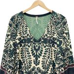 Free People Music & Lyrics Mini Boho Sweater Dress Black Green Combo Size Small Photo 7