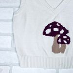 Hollister Knit Cropped Sweater Vest Top Cottagecore Mushroom Ivory Medium Photo 10