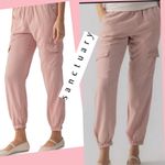 Sanctuary  Women's Relaxed Rebel pink Cargo Pants Size L 3% Spandex Photo 1