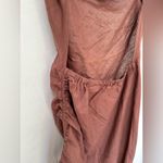 ASOS NEW Design Cowl Neck Beach Mini Dress “Brown” Ruched Tie Side Low Back Sz 0 Photo 10