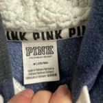 PINK Victorias Secret Pullover Hoodie Sherpa Medium Blue Camouflage Camo College Photo 2