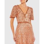 Mac Duggal NWT  5538 Embellished V Neck Butterfly Sleeve Column Gown Size 10 Photo 2