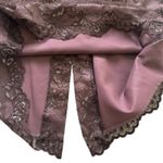 Antonio Melani  Dress Maroon Gold Foil Lace Short Sleeve Sheath Cocktail Size 6 Photo 8