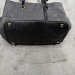 Michael Kors  Jet Set Signature Tote Bag Black Leather Purse Shoulder Bag Shopper Photo 2